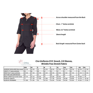 Cira Uniforms®  910 Stretch Wrinkle Free Mao Neck Smock